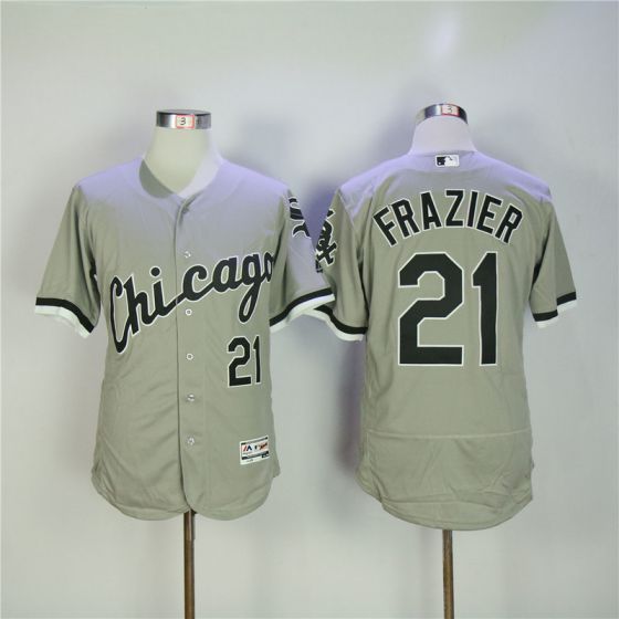 Men Chicago White Sox 21 Frazier Grey Elite MLB Jerseys